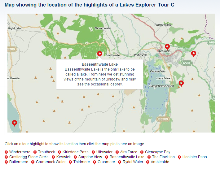 Lake District Tours Mapping