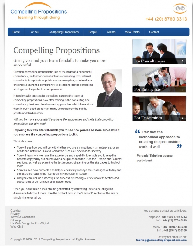 Web Design Case Study - Management Consultants