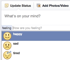 Facebook New Update- Mood Selection