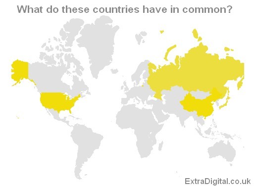 How does search engine share vary across the world?