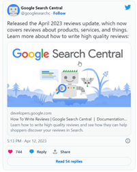 April’23 Google Review Update